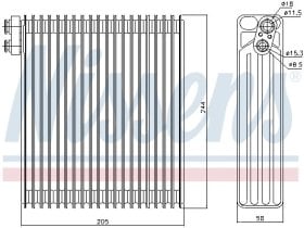 Випарник кондиціонера Nissens 92302