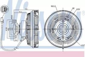 Вискомуфта вентилятора Nissens 86022