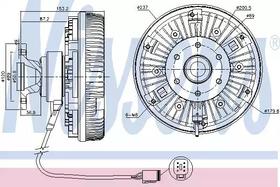 Віскомуфта вентилятора Nissens 86023