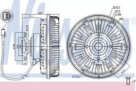 Вискомуфта вентилятора Nissens 86024