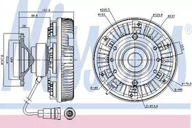 Вискомуфта вентилятора Nissens 86028