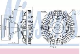 Вискомуфта вентилятора Nissens 86034