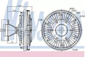 Вискомуфта вентилятора Nissens 86051