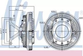 Вискомуфта вентилятора Nissens 86052