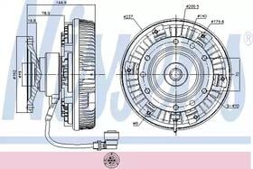 Вискомуфта вентилятора Nissens 86055