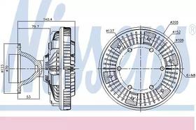 Вискомуфта вентилятора Nissens 86069