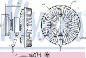 Вискомуфта вентилятора Nissens 86075