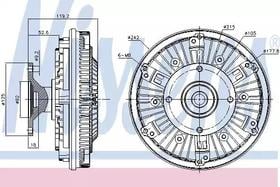 Вискомуфта вентилятора Nissens 86076