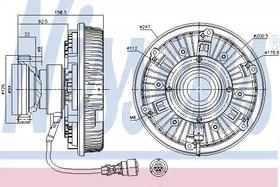 Вискомуфта вентилятора Nissens 86081