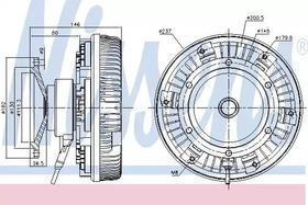 Вискомуфта вентилятора Nissens 86085