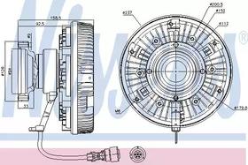 Вискомуфта вентилятора Nissens 86089