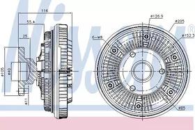 Вискомуфта вентилятора Nissens 86090