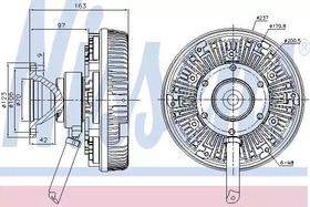 Вискомуфта вентилятора Nissens 86106