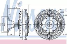 Вискомуфта вентилятора Nissens 86107
