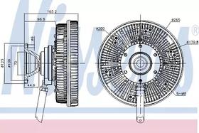 Вискомуфта вентилятора Nissens 86108