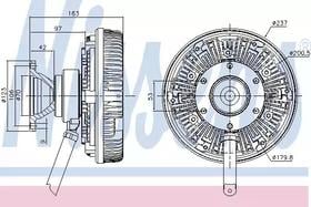 Вискомуфта вентилятора Nissens 86116
