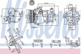 Компрессор кондиционера Nissens 890074