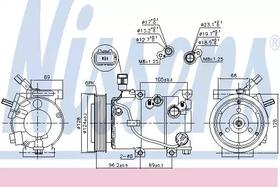 Компрессор кондиционера Nissens 890235