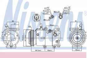Компрессор кондиционера Nissens 890240