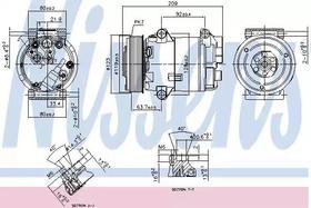 Компрессор кондиционера Nissens 89323