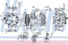 Компрессор кондиционера Nissens 89362