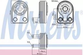 Масляный радиатор двигателя Nissens 90971