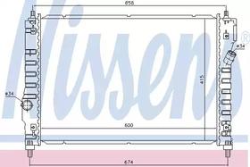 Радиатор охлаждения двигателя Nissens 61628
