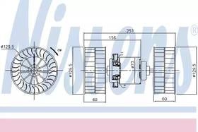 Вентилятор салона Nissens 87190