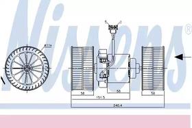 Вентилятор салону Nissens 87400