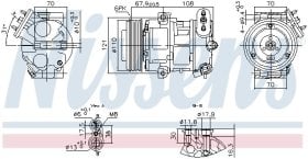 Компрессор кондиционера Nissens 890663