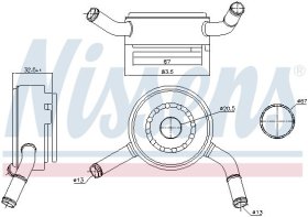 Масляный радиатор двигателя Nissens 91192