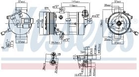 Компрессор кондиционера Nissens 890667