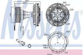Вискомуфта вентилятора Nissens 86087