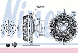 Вискомуфта вентилятора Nissens 86197