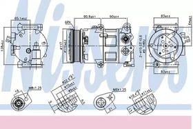 Компрессор кондиционера Nissens 890418