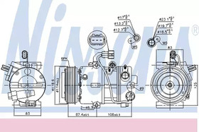 Компрессор кондиционера Nissens 890575