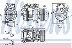 Компрессор кондиционера Nissens 890628