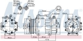 Компрессор кондиционера Nissens 890699