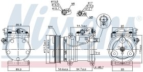 Компрессор кондиционера Nissens 89294