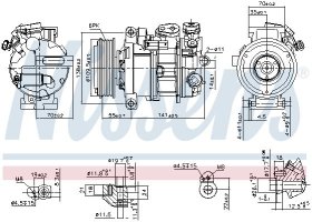 Компрессор кондиционера Nissens 890595