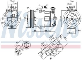 Компрессор кондиционера Nissens 890185