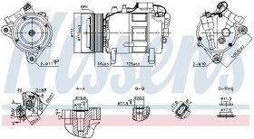 Компрессор кондиционера Nissens 891148