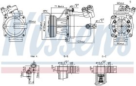 Компрессор кондиционера Nissens 890950