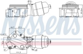 Масляный радиатор двигателя Nissens 91357