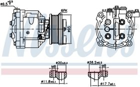 Компрессор кондиционера Nissens 891078
