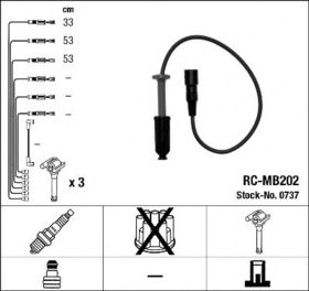 Комплект дротів запалювання NGK 0737