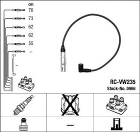 Комплект дротів запалювання NGK 0966