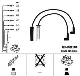 Комплект дротів запалювання NGK 6864
