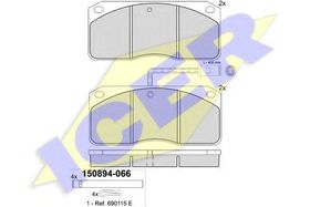 Гальмівні колодки Icer 150894-066