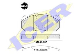 Тормозные колодки Icer 151040-067
